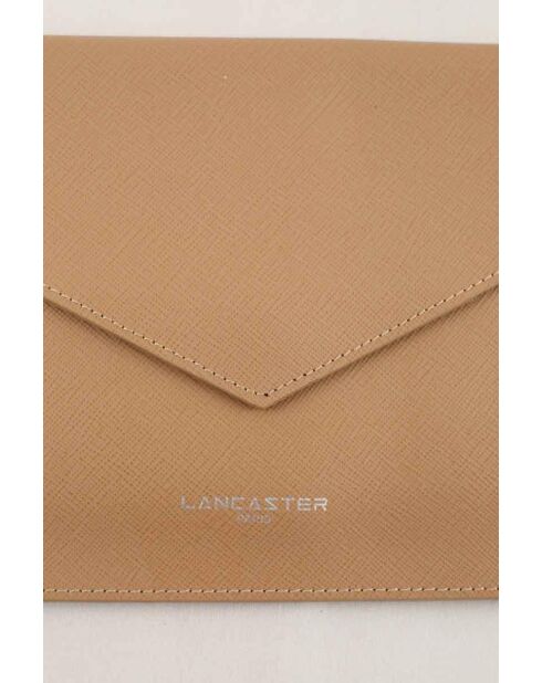 Pochette in pelle beige - 25x18 cm - Mai indossata