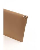 Pochette in pelle beige - 25x18 cm - Mai indossata