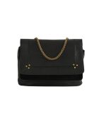 Zwarte leren schoudertas - 29,5x9x22 cm - Zeer goede conditie