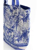 Blauwe katoenen draagtas - 40x36 cm - Zeer goede staat