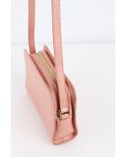 Roze leren schoudertas - 20x6x15 cm - Zeer goede conditie