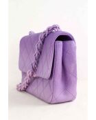 Paarse leren schoudertas - Zeer goede conditie