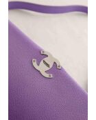 Paarse leren schoudertas - Zeer goede conditie