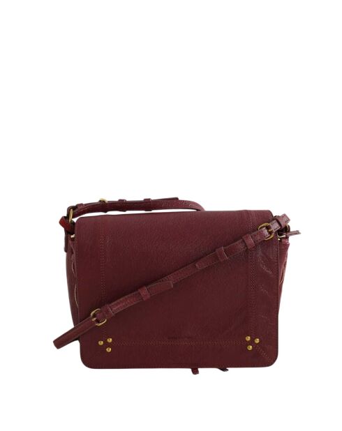 Bordeauxrode leren schoudertas - 25x11x21 cm - Zeer goede conditie