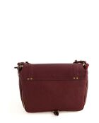 Burgunderrote Schultertasche aus Leder - 25x11x21 cm - Sehr guter Zustand