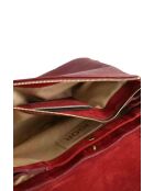 Burgunderrote Schultertasche aus Leder - 25x11x21 cm - Sehr guter Zustand