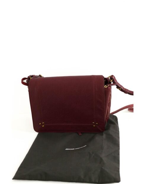 Burgunderrote Schultertasche aus Leder - 25x11x21 cm - Sehr guter Zustand