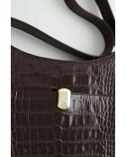 Braune Lacklederhandtasche - 26x19x5 cm - Sehr guter Zustand