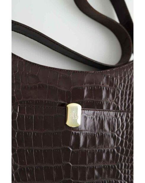 Braune Lacklederhandtasche - 26x19x5 cm - Sehr guter Zustand