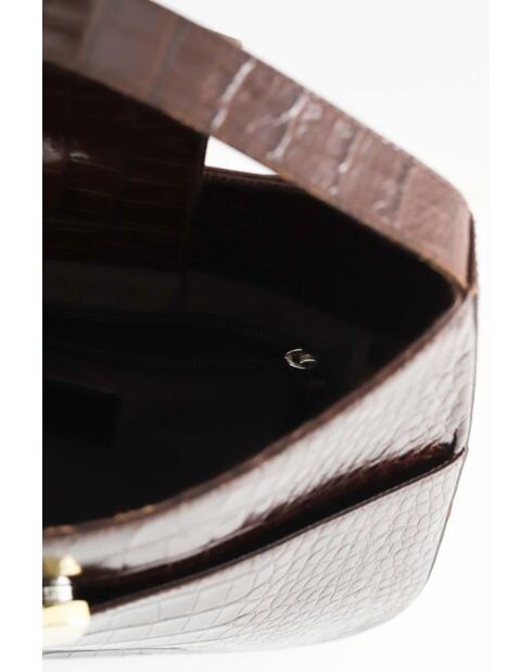 Braune Lacklederhandtasche - 26x19x5 cm - Sehr guter Zustand