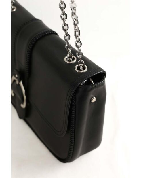 Borsa a tracolla in pelle nera - 30x7,5x29 cm - Ottime condizioni