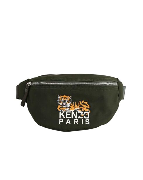 Heuptasje van groene stof -32x6x20 cm - Zeer goede staat