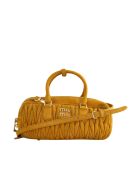 Handtasche aus kamelfarbenem Veloursleder - 30x11x18 cm - Guter Zustand
