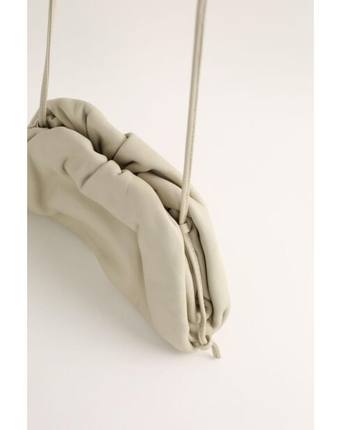 Graue Mini-Tasche aus Leder - 22x6x13 cm - Guter Zustand