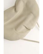 Minibolso de piel gris - 22x6x13 cm - Buen estado