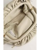 Minibolso de piel gris - 22x6x13 cm - Buen estado