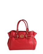 Rote Lederhandtasche - 33x20x27 cm - Sehr guter Zustand
