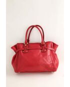 Rote Lederhandtasche - 33x20x27 cm - Sehr guter Zustand