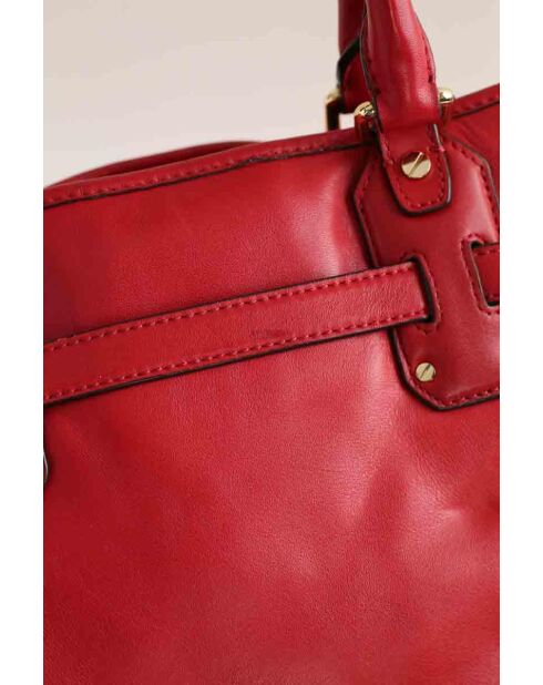 Rode leren handtas - 33x20x27 cm - Zeer goede conditie