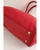 Rote Lederhandtasche - 33x20x27 cm - Sehr guter Zustand