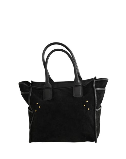 Bolsa de gamuza negra - 40x10x30 cm - En buen estado