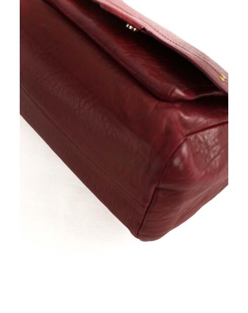 Bordeauxrode leren schoudertas - 25x13x19 cm - Zeer goede conditie