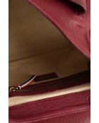 Burgunderrote Schultertasche aus Leder - 25x13x19 cm - Sehr guter Zustand