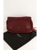 Burgunderrote Schultertasche aus Leder - 25x13x19 cm - Sehr guter Zustand