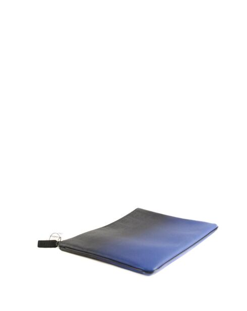 Pochette in pelle blu - 28x20 cm - Ottime condizioni