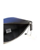 Pochette in pelle blu - 28x20 cm - Ottime condizioni