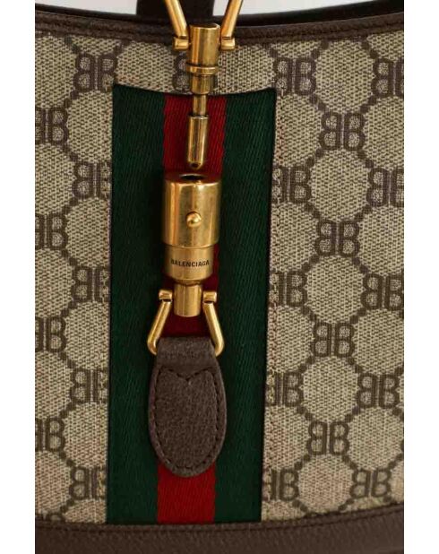 Beige/braune Lederhandtasche - 29x5x20 cm - Sehr guter Zustand