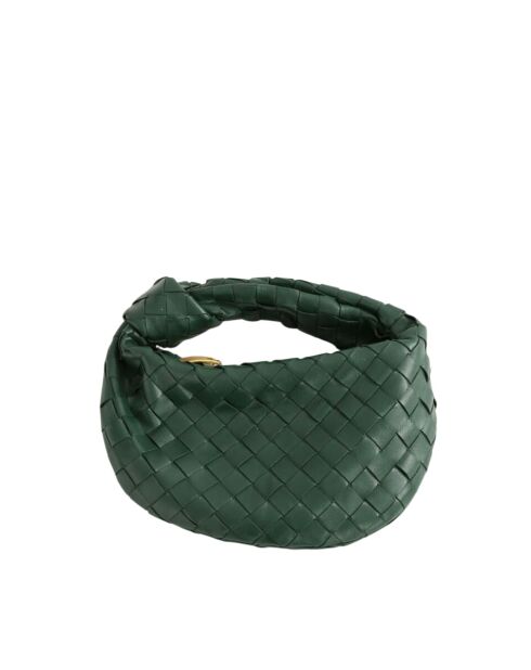 Grüne Lederhandtasche - 25x7x16 cm - Sehr guter Zustand