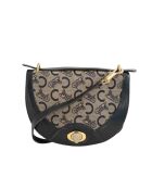 Sac à bandoulière en cuir noir - 27x9x21 cm - Bon état