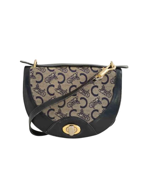 Sac à bandoulière en cuir noir - 27x9x21 cm - Bon état