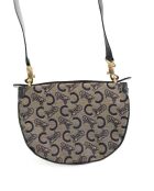 Sac à bandoulière en cuir noir - 27x9x21 cm - Bon état