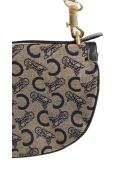 Sac à bandoulière en cuir noir - 27x9x21 cm - Bon état