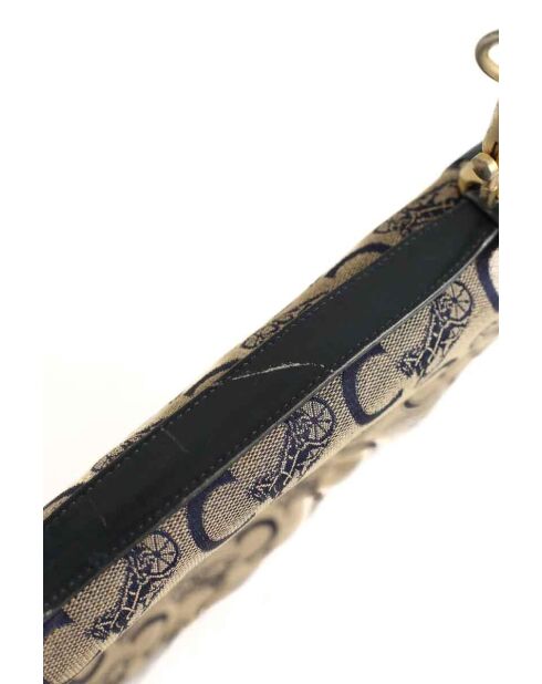 Sac à bandoulière en cuir noir - 27x9x21 cm - Bon état