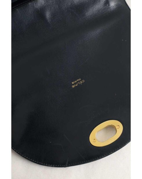 Sac à bandoulière en cuir noir - 27x9x21 cm - Bon état