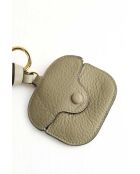 Custodia per airpods in pelle kaki - 8x7 cm - Ottime condizioni