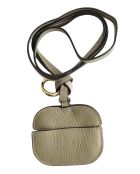 Custodia per airpods in pelle kaki - 8x7 cm - Ottime condizioni