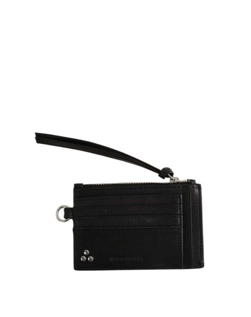 Portacarte in pelle nera - 12,5x8 cm - Ottime condizioni