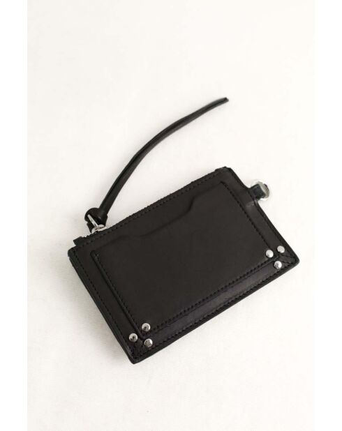 Portacarte in pelle nera - 12,5x8 cm - Ottime condizioni