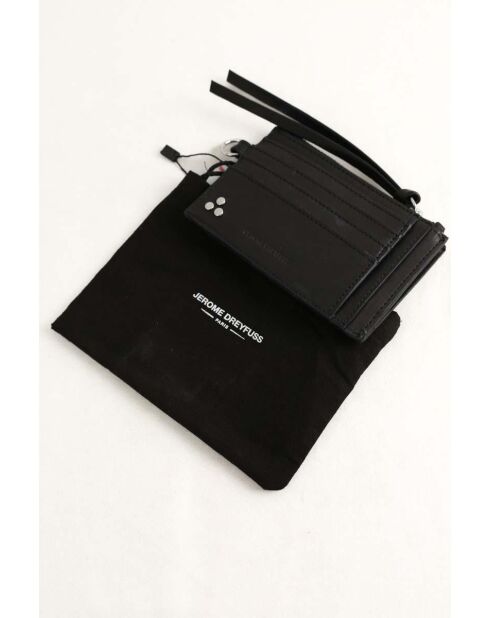 Portacarte in pelle nera - 12,5x8 cm - Ottime condizioni