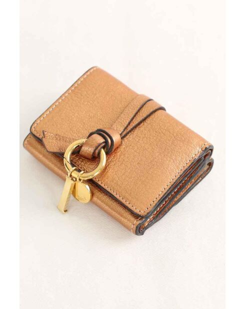 Portefeuille en cuir dorée - Très bon état