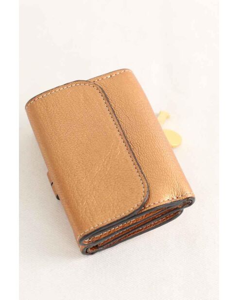 Portefeuille en cuir dorée - Très bon état