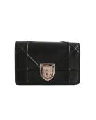 Pochette in pelle nera - 15x6x10 cm - Ottime condizioni