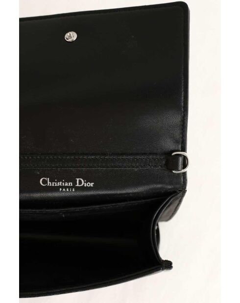 Pochette in pelle nera - 15x6x10 cm - Ottime condizioni