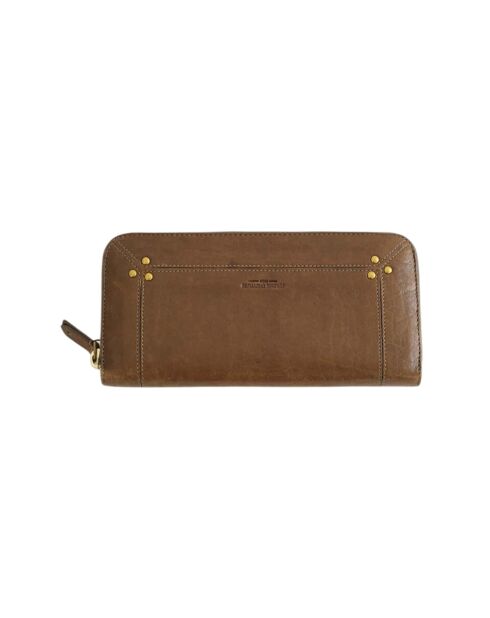 Portafoglio in pelle marrone - 19x9 cm - Ottime condizioni