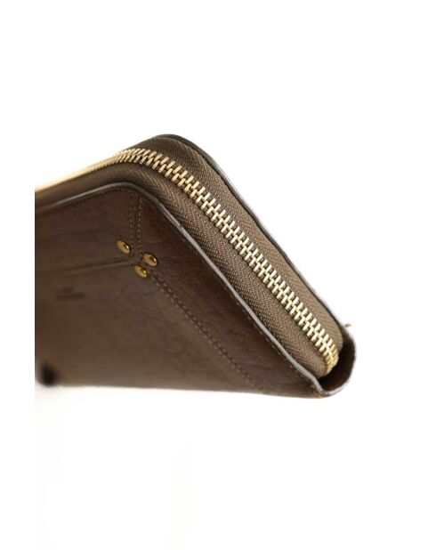 Portafoglio in pelle marrone - 19x9 cm - Ottime condizioni