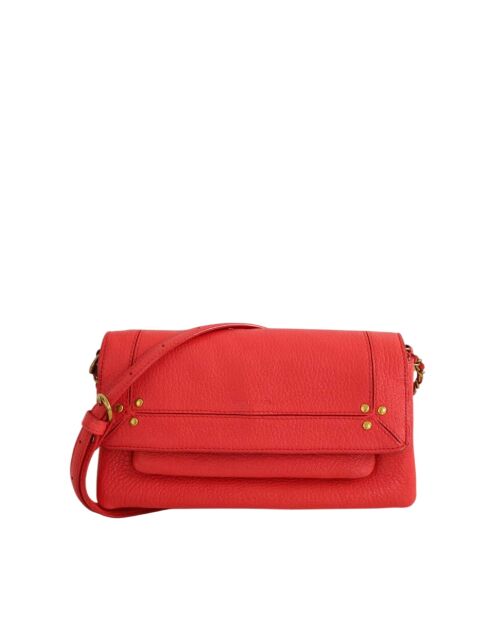 Rode leren schoudertas - 22x6x12 cm - Zeer goede conditie